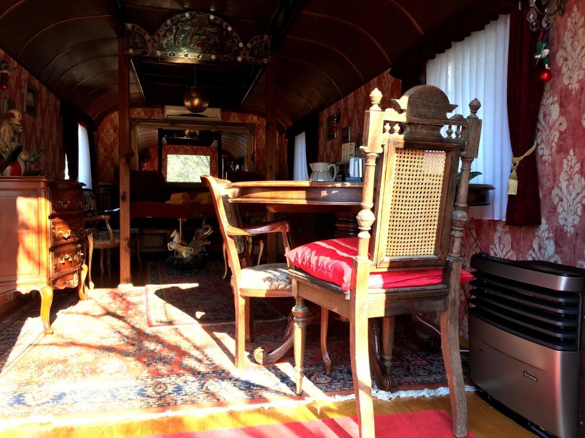 Historischer Zirkuswagen Mit Terrasse Und Blick Ins Gruene Witzenhausen Luaran gambar